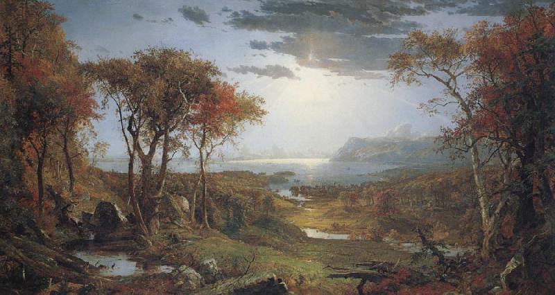 Jasper Cropsey Autumn on the Hudson River Germany oil painting art